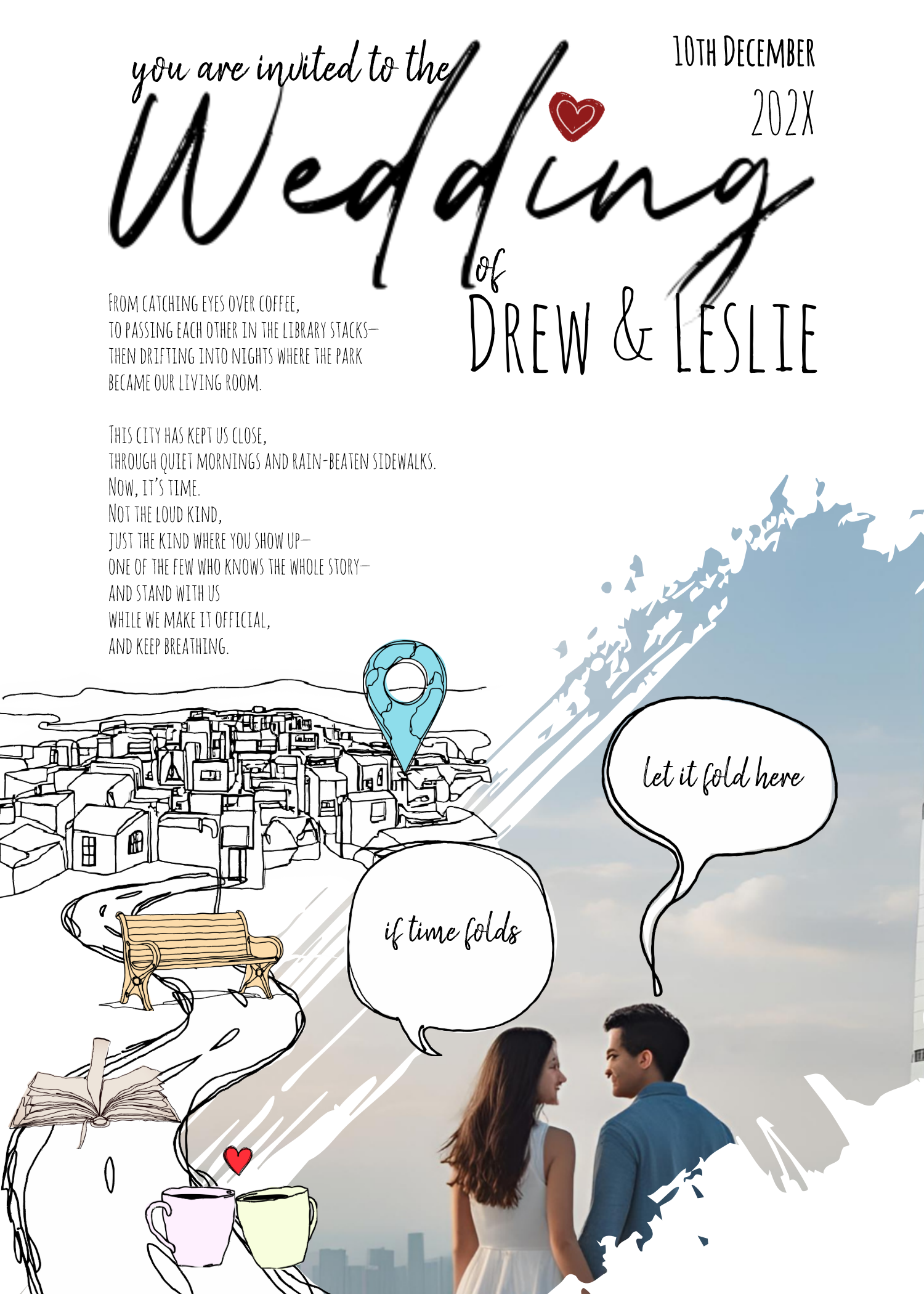 Modern Courthouse & Elopement Wedding Stationery